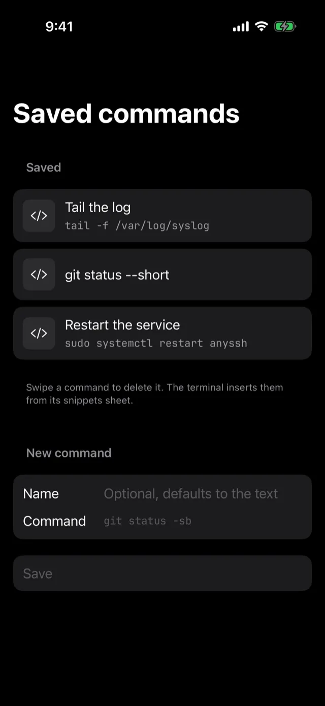 The AnySSH snippets library